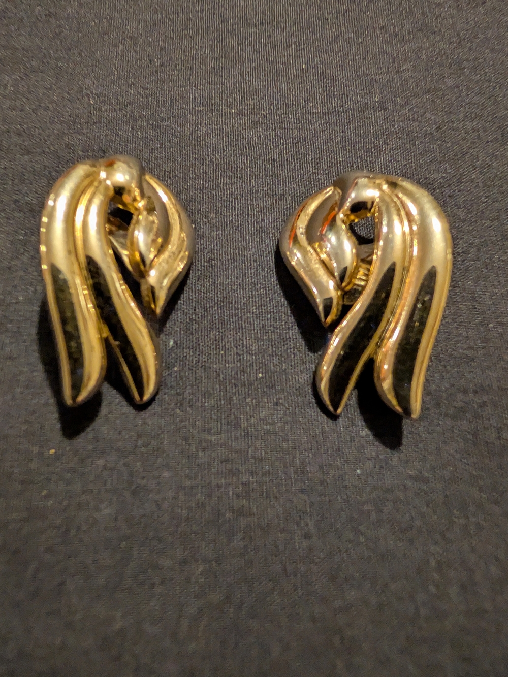 Vintage Monet Gold-Tone Wing Clip-On Earrings
